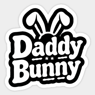 Daddy Bunny With Ears Easter Family Matching Papa Men Sticker
